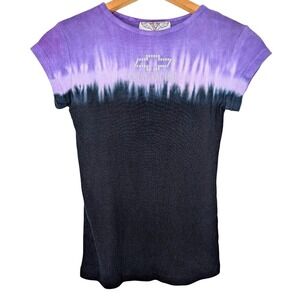 Vintage Chevy Racing Ombre Baby Tee Women Medium Y2K Coquette Festival Bling